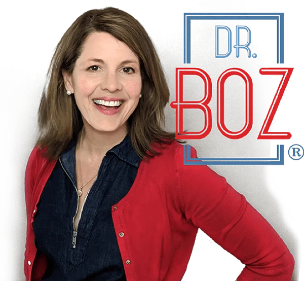 Dr. Annette Bosworth, MD, with the Dr. Boz logo